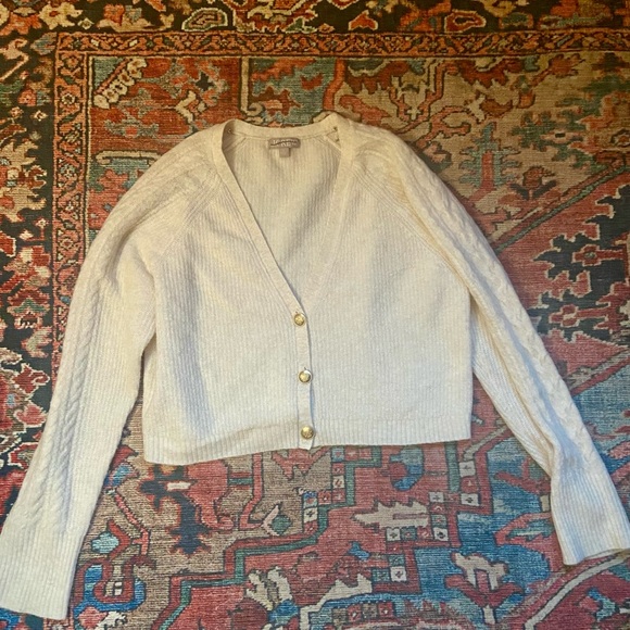 Women's Cream Cardigan Sweater - Picture 1 of 2